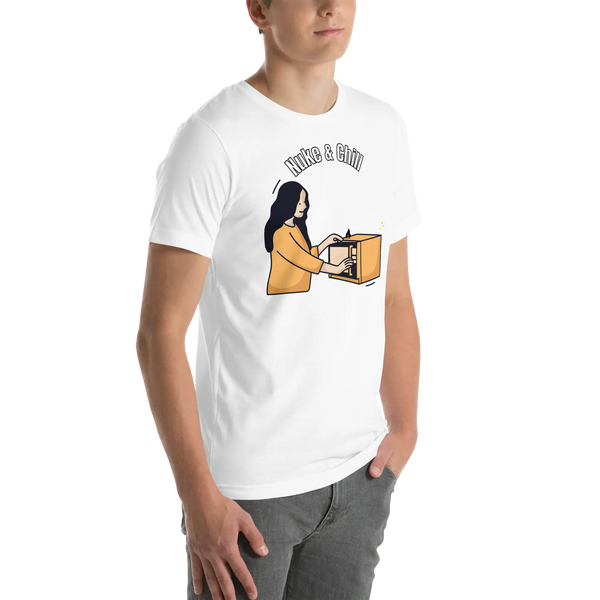 White graphic t-shirt with bold Rap Repeat design, part of the T-shirts Collections